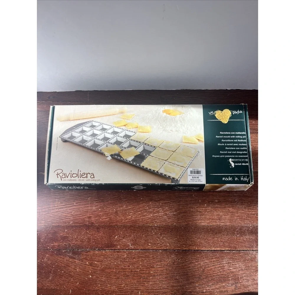Eppicotispai Aluminum Square Ravioli Mold‎ Made in Italy Open Box Missing Pin